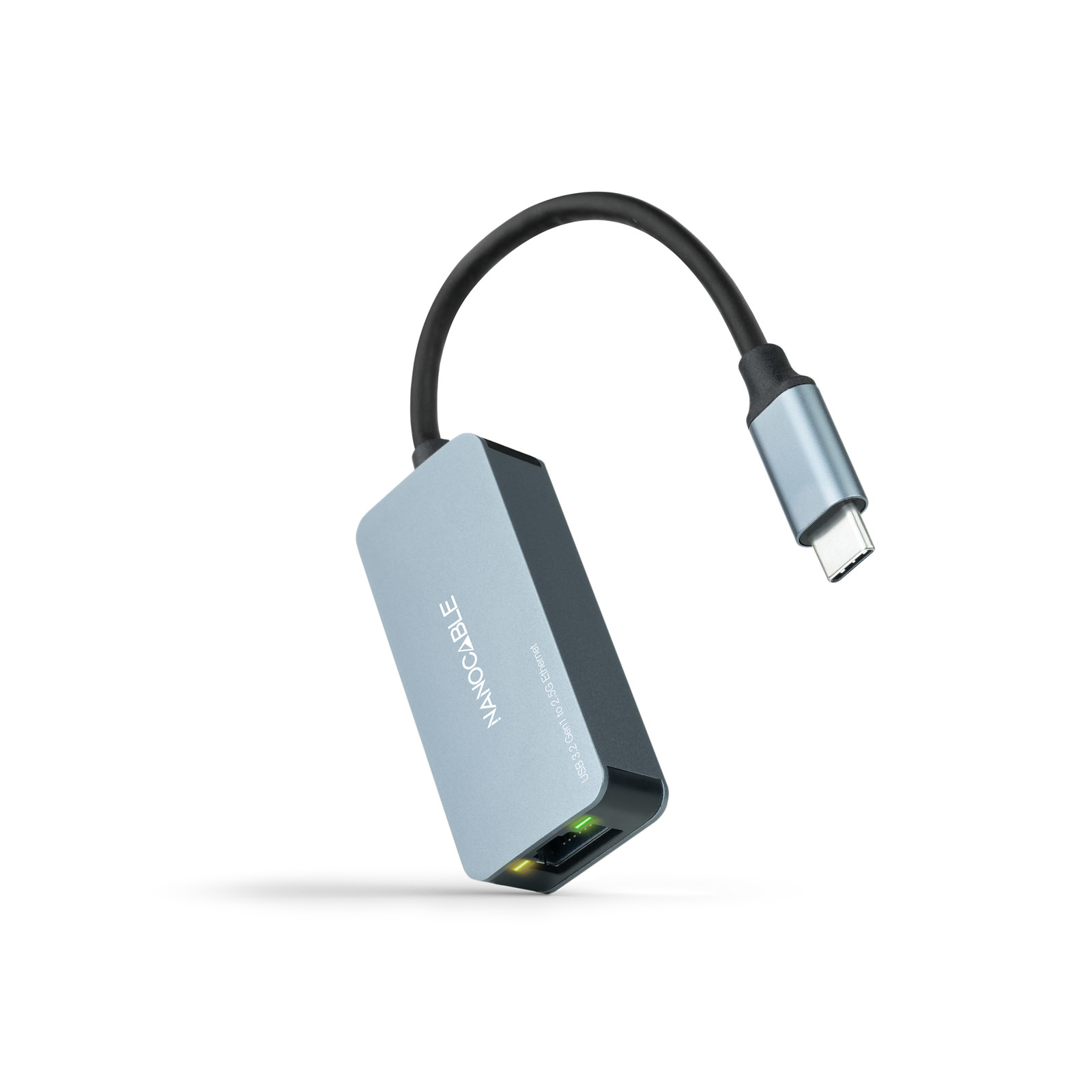 Nanocable - Adaptador Gigabit Nanocable USB-C 3.2 a Ethernet 2.5G 10/100/1000/2500 Mbps 15 CM Gris