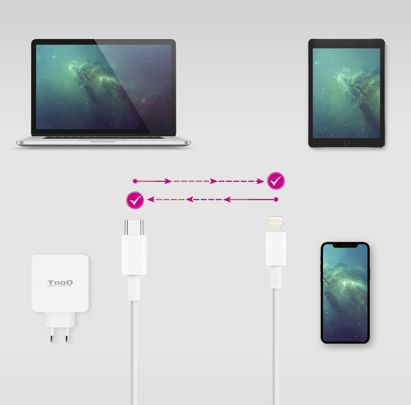 Nanocable - Cable Lightning NanoCable Lightning para USB-C 1 M