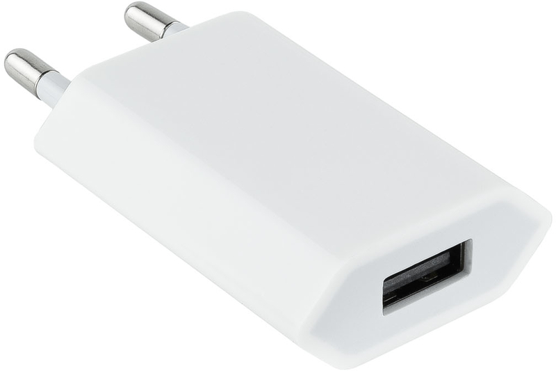 Mini Cargador NanoCable USB 5V/1A Blanco