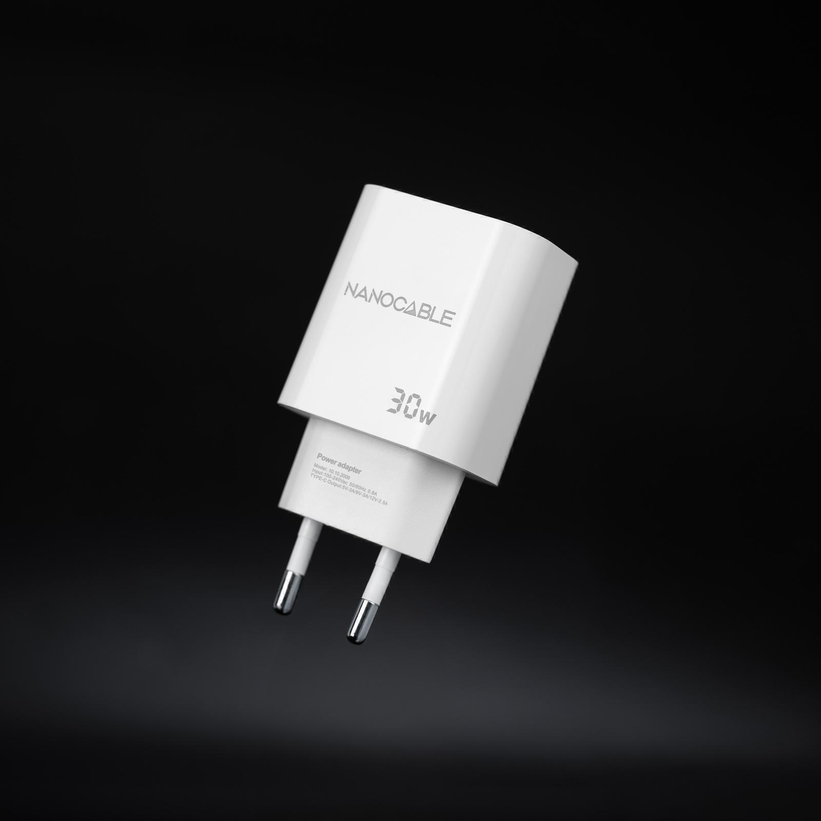 Nanocable - Cargador Nanocable USB-C/PD 30W Blanco