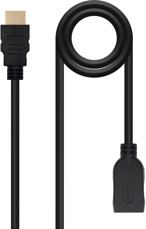 Cable Prolongador NanoCable HDMI A/M-A/F 1 M Negro