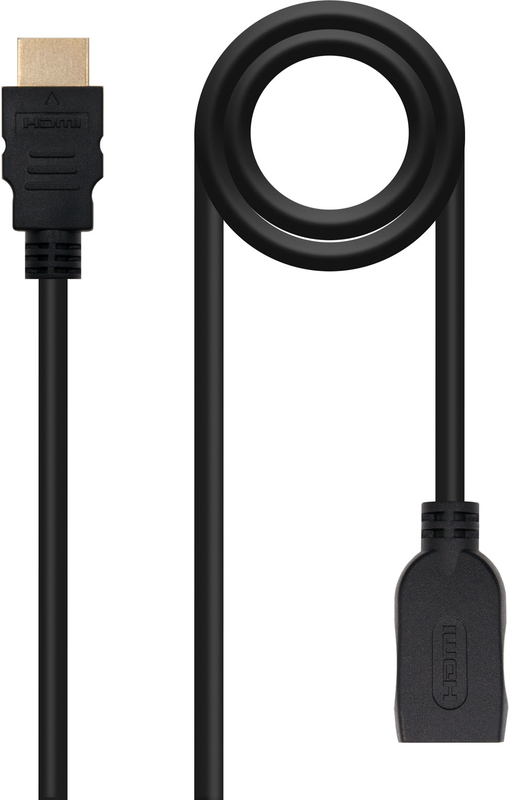 Nanocable - Cable Prolongador NanoCable HDMI A/M-A/F 1 M Negro