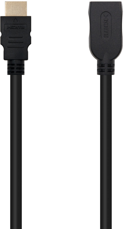 Nanocable - Cable Prolongador NanoCable HDMI A/M-A/F 1 M Negro