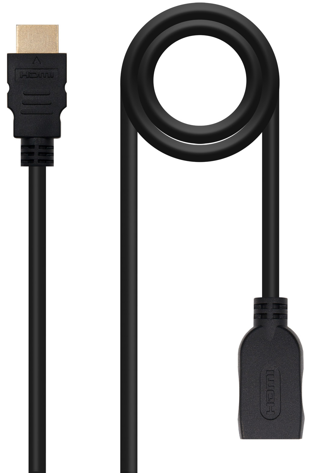 Cable Prolongador NanoCable HDMI 2.0 A/M-A/F 2 M Negro