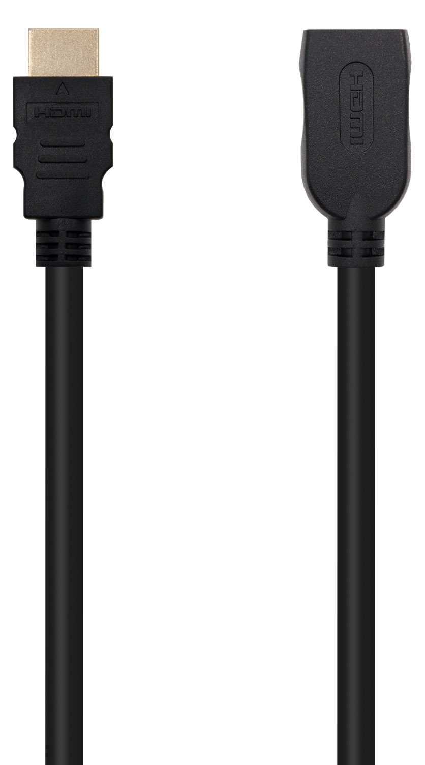 Nanocable - Cable Prolongador NanoCable HDMI 2.0 A/M-A/F 2 M Negro