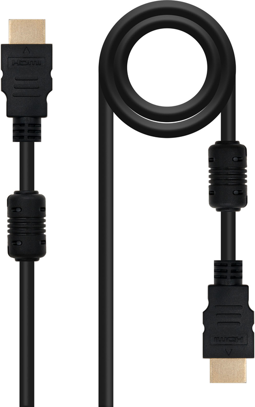 Cable HDMI V1.4 HEC NanoCable USB-A M/M 1.8 M c/Ferrite