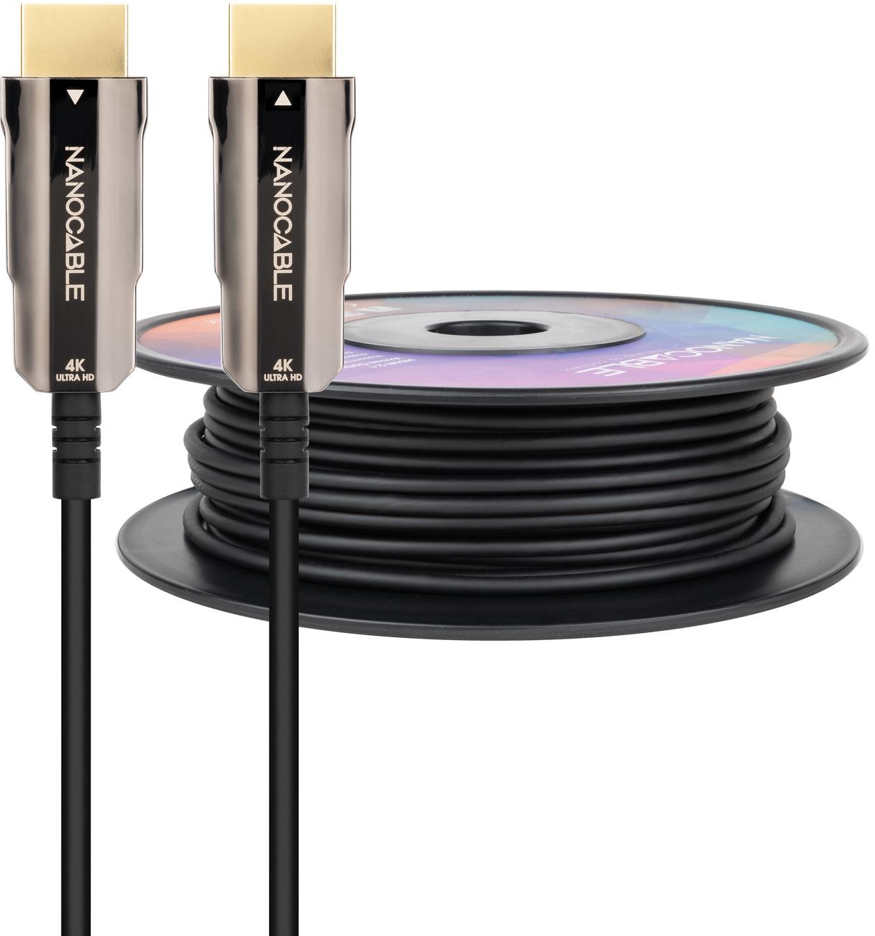 Cable Nanocable HDMI V2.0 AOC 18Gbps 30M Negro