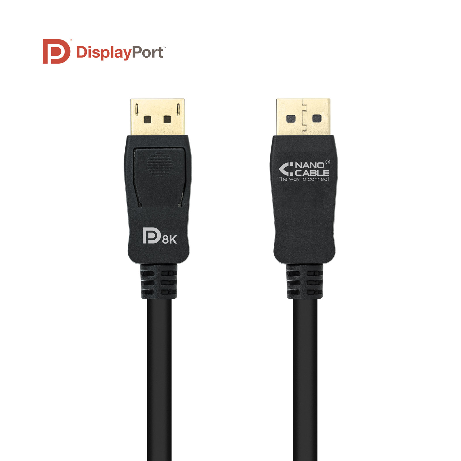 Nanocable - Cable DisplayPort 1.4 NanoCable DP M/M 0.5 M Certificado VESA