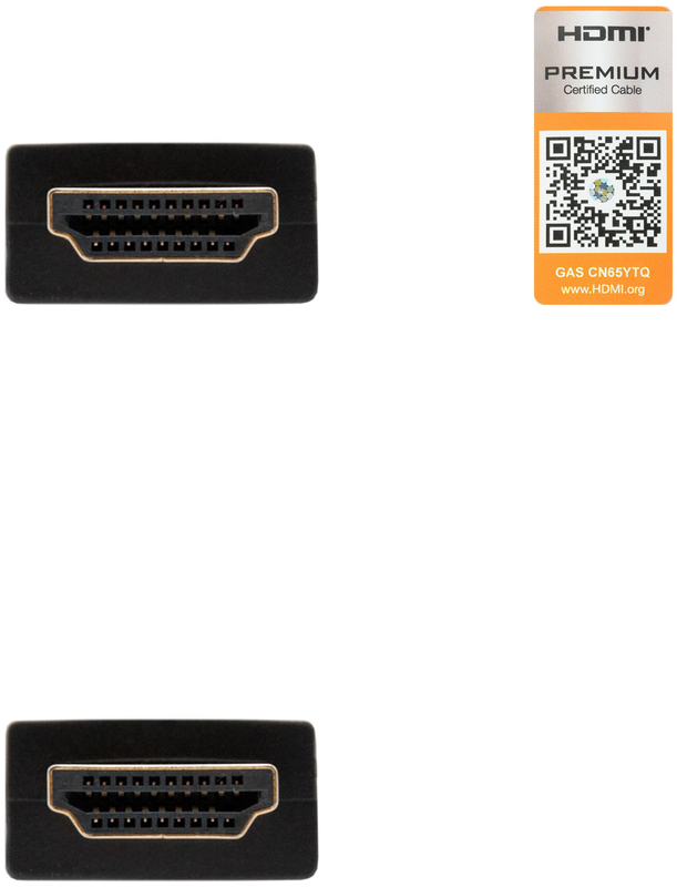 Nanocable - Cable HDMI V2.0 4K@60Hz 18Gbps / Ethernet NanoCable USB-A M/M 1.5 M Negro