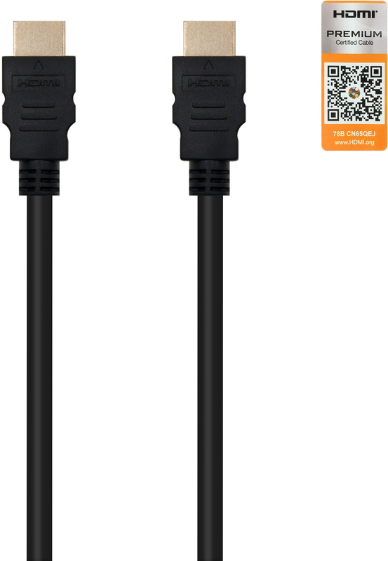 Nanocable - Cable HDMI V2.0 4K@60Hz 18Gbps / Ethernet NanoCable USB-A M/M 3 M Negro