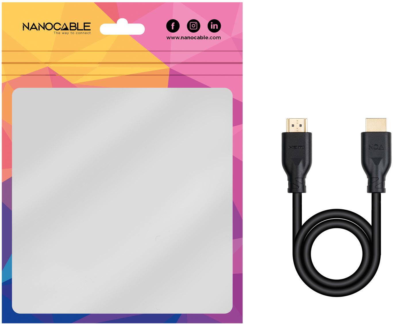 Nanocable - Cable Nanocable HDMI V2.0 4K@60Hz 18Gbps CCS 1.5M Negro