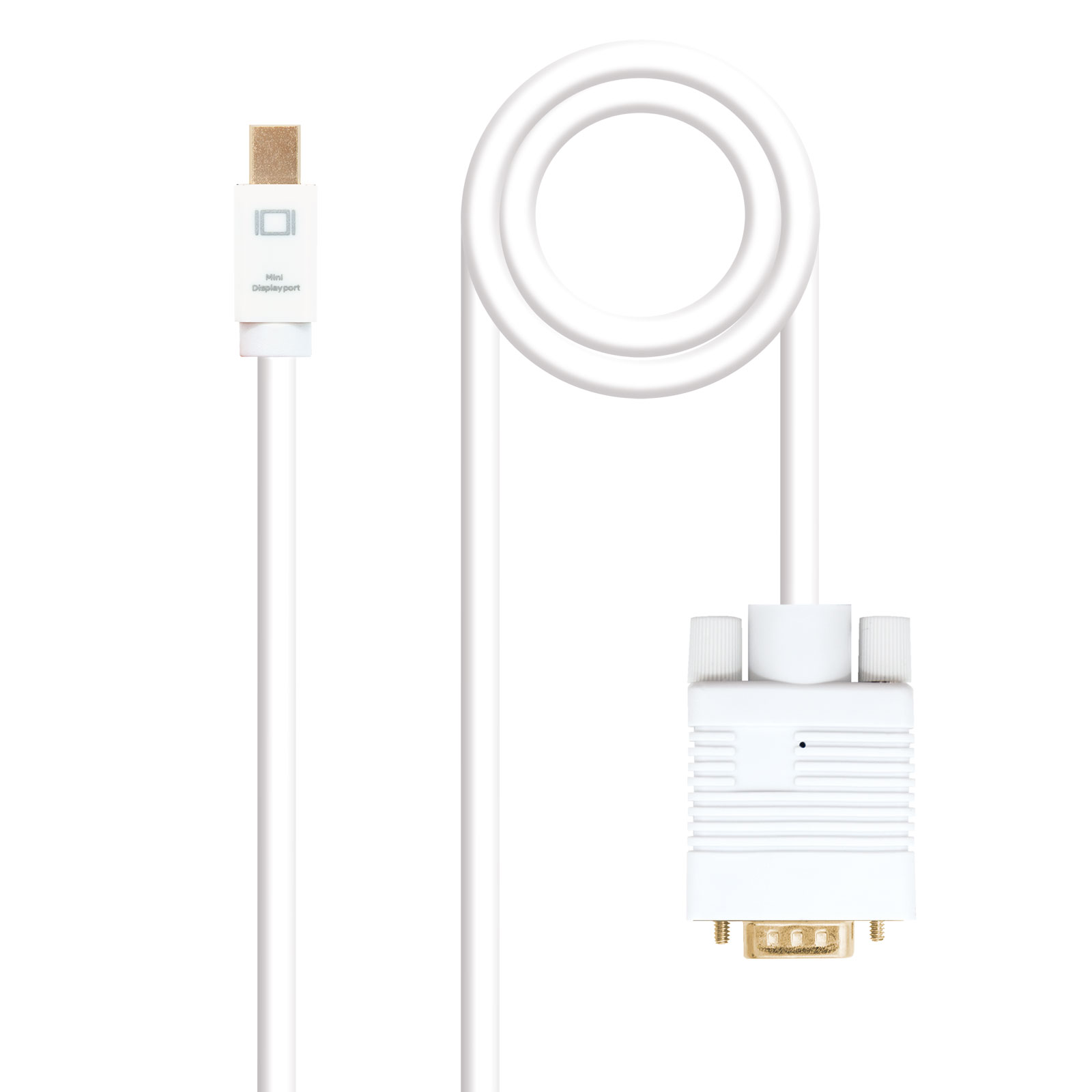Cable Conversor NanoCable Mini DisplayPort/M para VGA/M 2 M Blanco