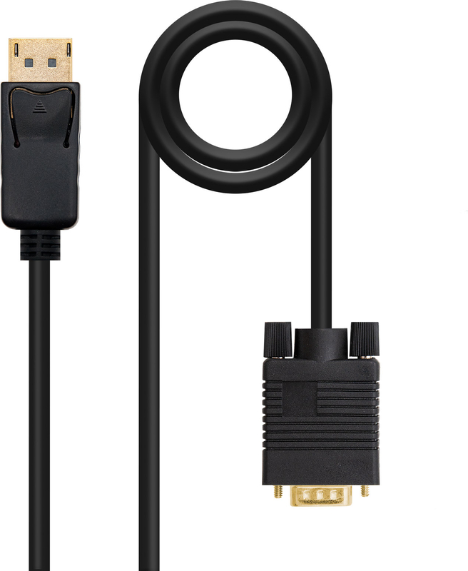 Cable Conversor NanoCable DisplayPort/M para VGA/M 2 M Negro