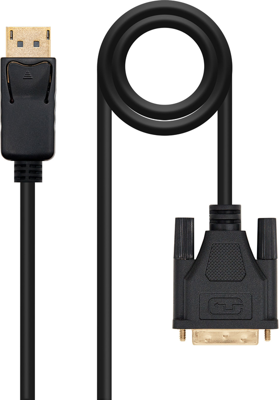 Cable Conversor NanoCable DisplayPort/M para DVI/M 2 M Negro