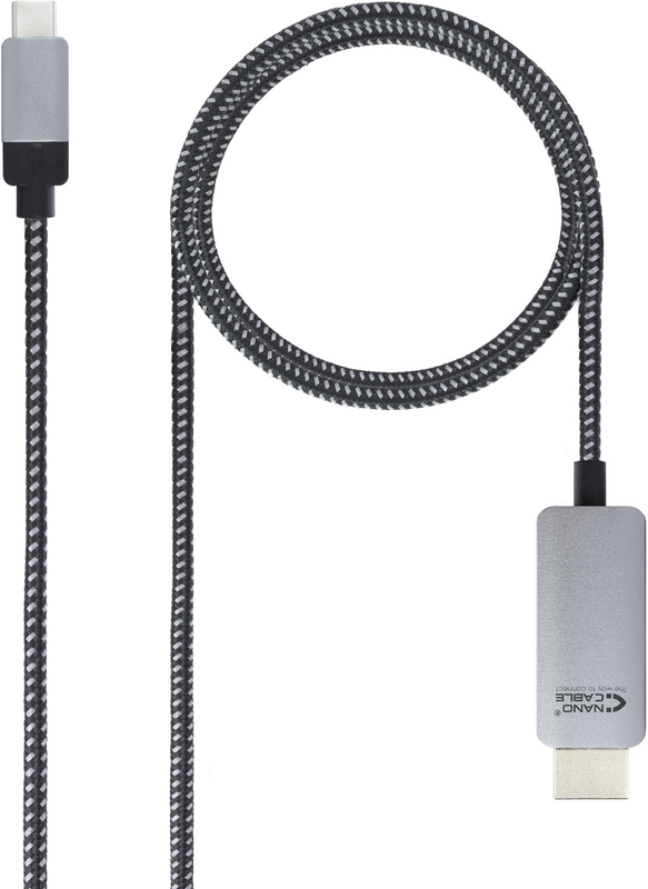 Nanocable - Cable Conversor NanoCable USB-C/M para HDMI/M 1.8 M Negro
