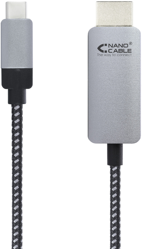 Nanocable - Cable Conversor NanoCable USB-C/M para HDMI/M 1.8 M Negro