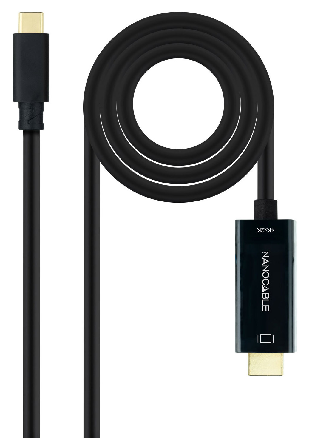 Cable Conversor NanoCable USB-C para HDMI 1.4 4K@30HZ 1.8 M Negro