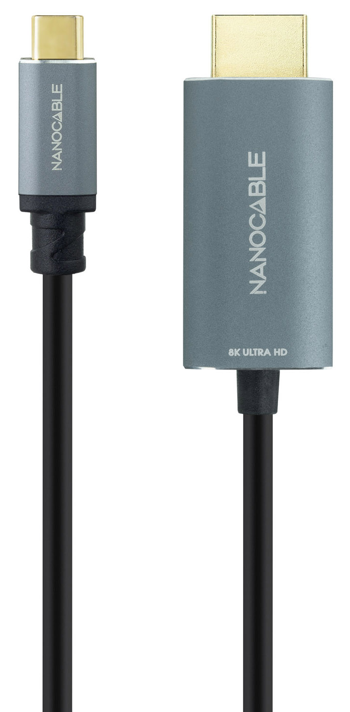 Nanocable - Cable Conversor NanoCable USB-C para HDMI 2.1 8K@60HZ 1.8 M Negro