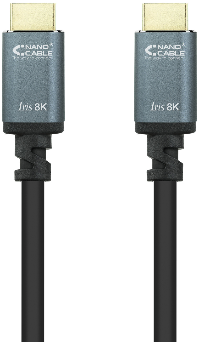 Nanocable - Cable HDMI V2.1 8K NanoCable IRIS USB-A M/M 1.5 M Negro