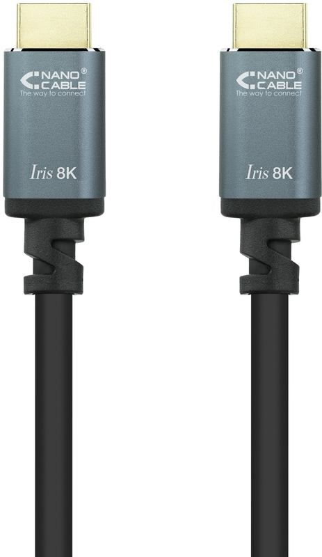 Nanocable - Cable HDMI V2.1 8K NanoCable IRIS USB-A M/M 1 M Negro