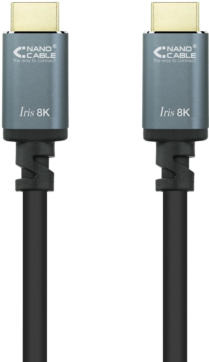 Nanocable - Cable HDMI V2.1 8K NanoCable IRIS USB-A M/M 10 M Negro
