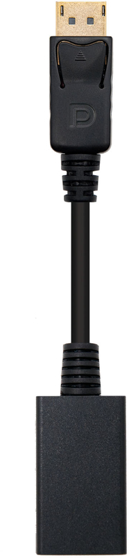 Adaptador NanoCable DisplayPort M para HDMI F 15 CM Negro