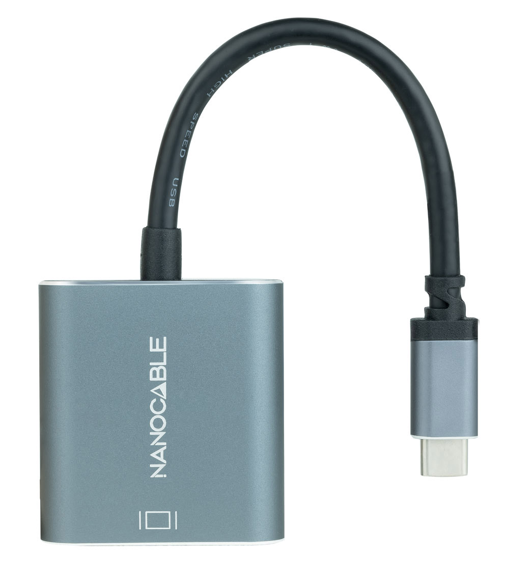Adaptador NanoCable USB-C para DVI-D 15 CM Gris