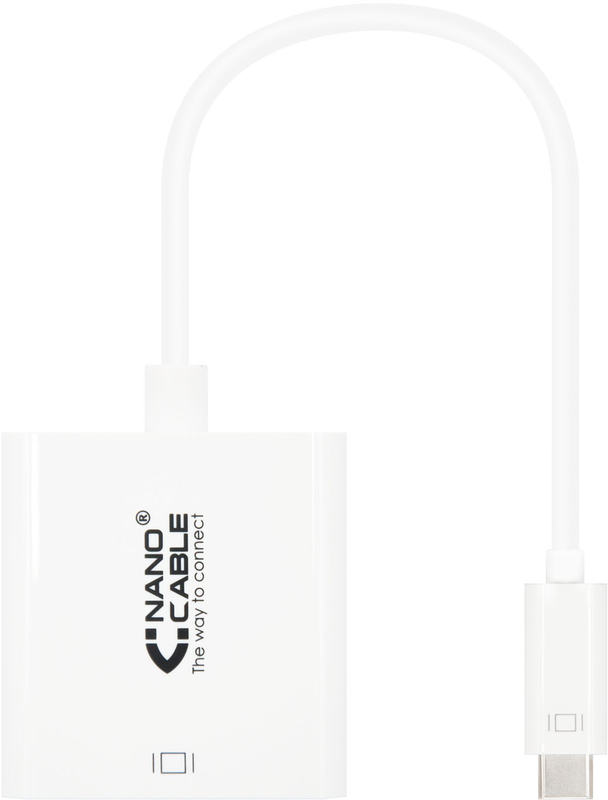 Adaptador NanoCable USB-C M para DVI-D F 15 CM Blanco