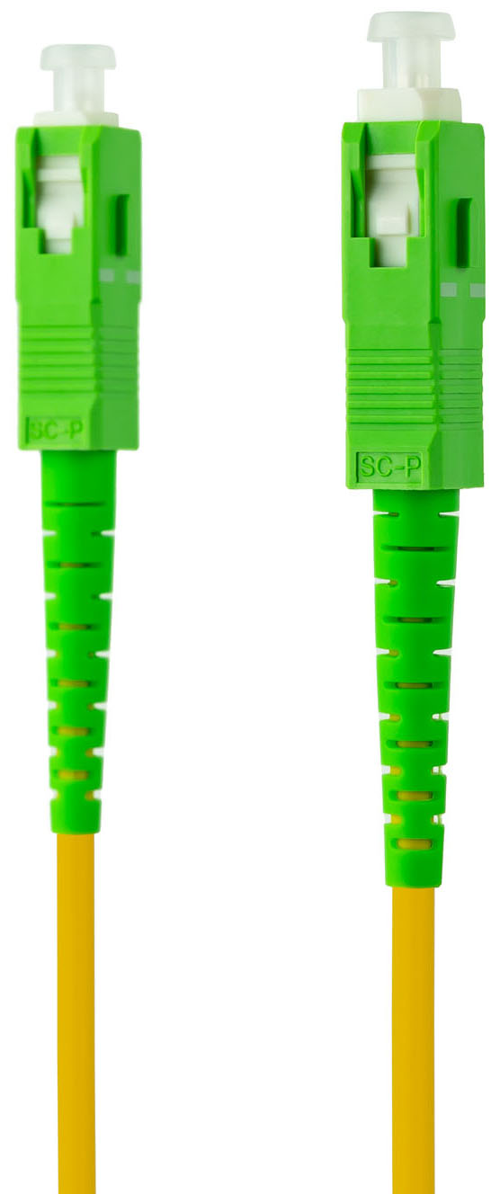 Nanocable - Cable de Fibra Óptica NanoCable SC/APC-SC/APC Monomodo Simplex LSZH 1 M Amarillo