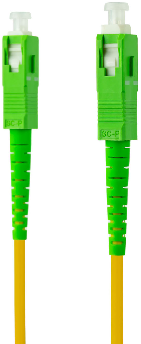 Nanocable - Cable de Fibra Óptica NanoCable SC/APC-SC/APC Monomodo Simplex LSZH 2 M Amarillo