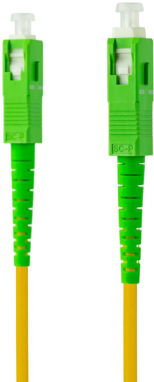 Nanocable - Cable de Fibra Óptica NanoCable SC/APC-SC/APC Monomodo Simplex LSZH 3 M Amarillo