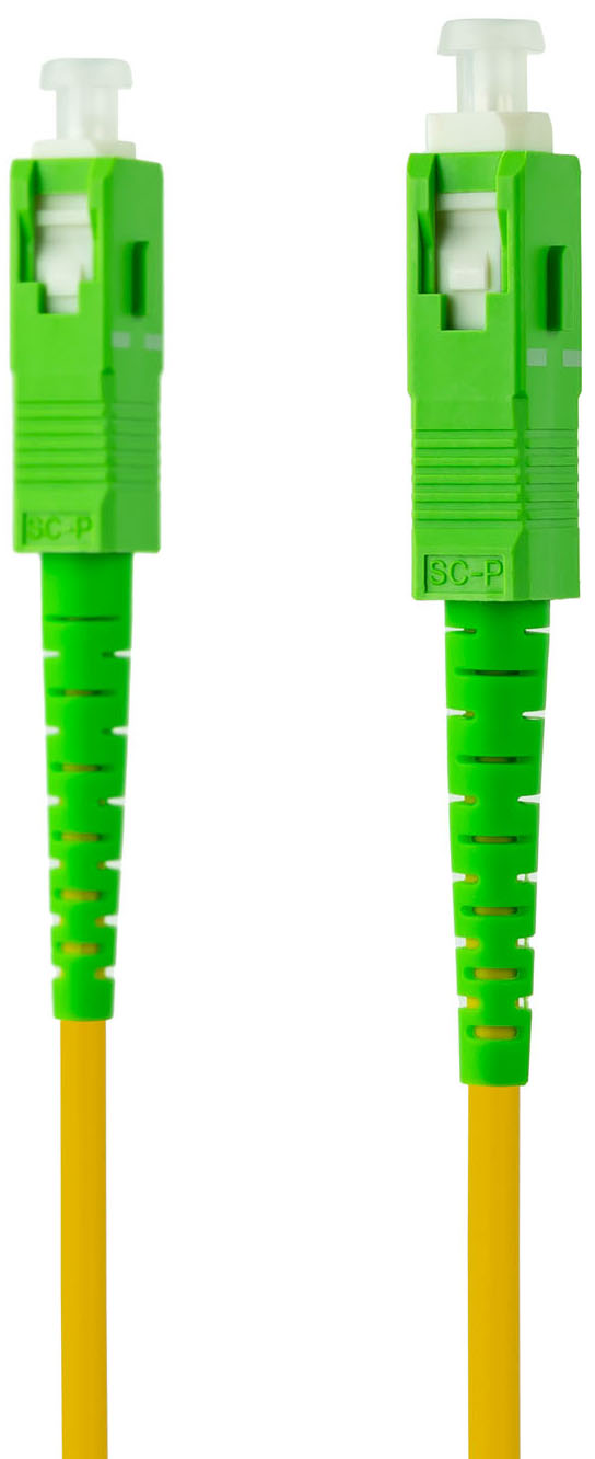 Nanocable - Cable de Fibra Óptica NanoCable SC/APC-SC/APC Monomodo Simplex LSZH 5 M Amarillo