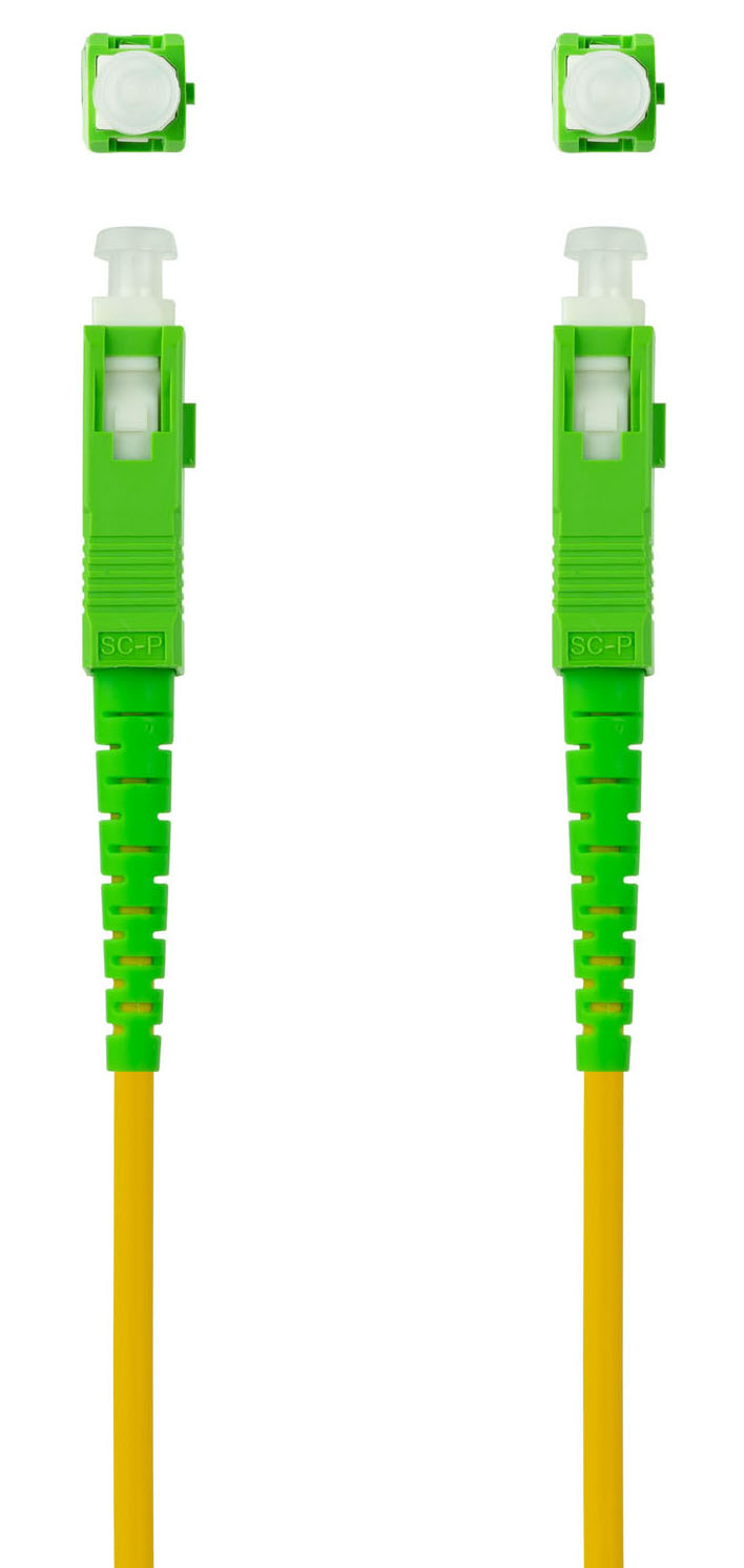 Nanocable - Cable de Fibra Óptica NanoCable SC/APC-SC/APC Monomodo Simplex LSZH 10 M Amarillo