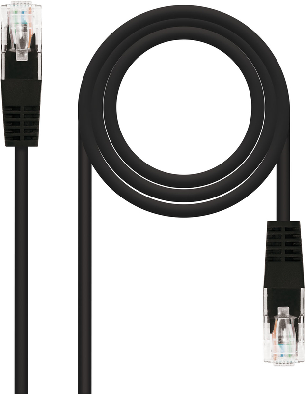 Cable de Red NanoCable RJ45 UTP CAT.5E AWG24 0.5M Negro