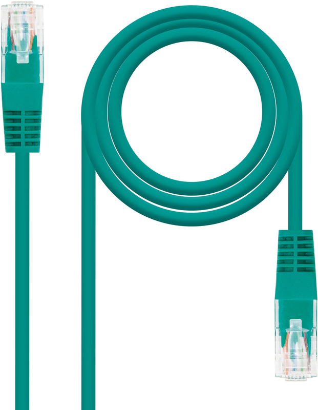 Cable de Red NanoCable RJ45 UTP CAT.5E AWG24 0.5 M Verde
