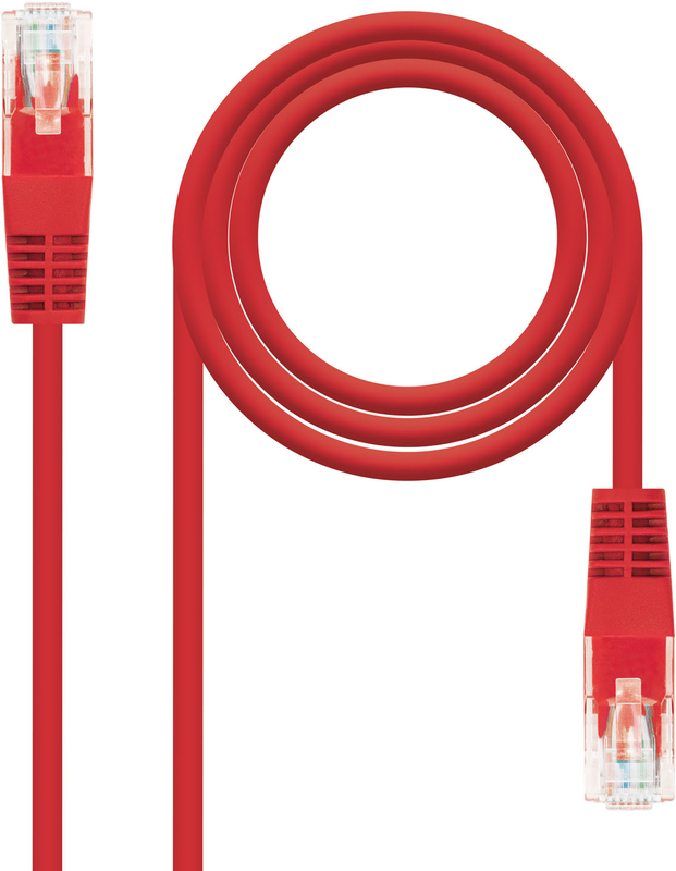 Nanocable - Cable de Red NanoCable RJ45 UTP CAT.5E AWG24 0.5M Rojo