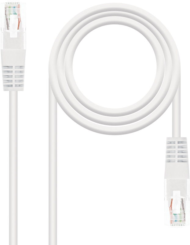 Cable de Red NanoCable RJ45 CAT.6 UTP AWG24 1 M Blanco