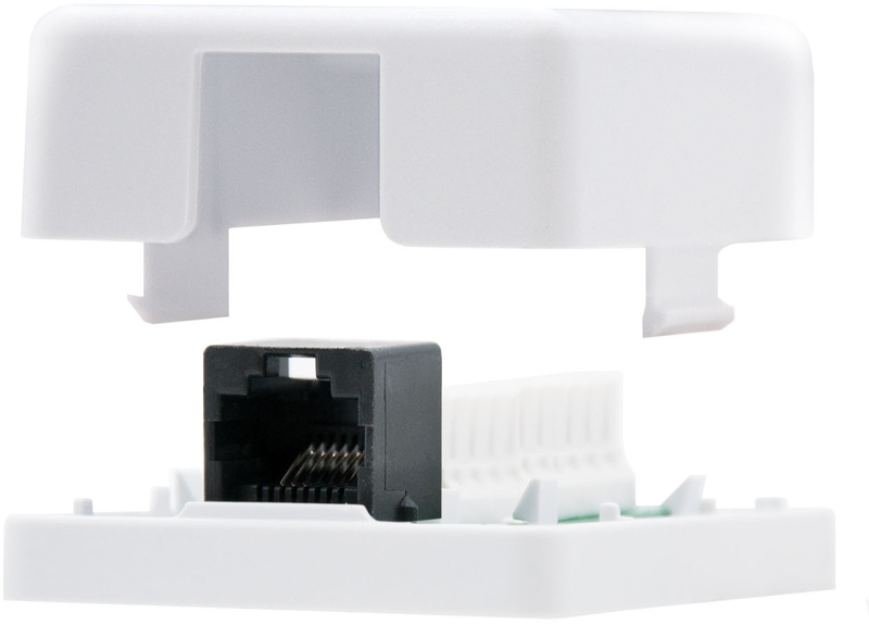 Nanocable - Roseta de superficie RJ45 Cat.6 UTP 1 toma, Blanco