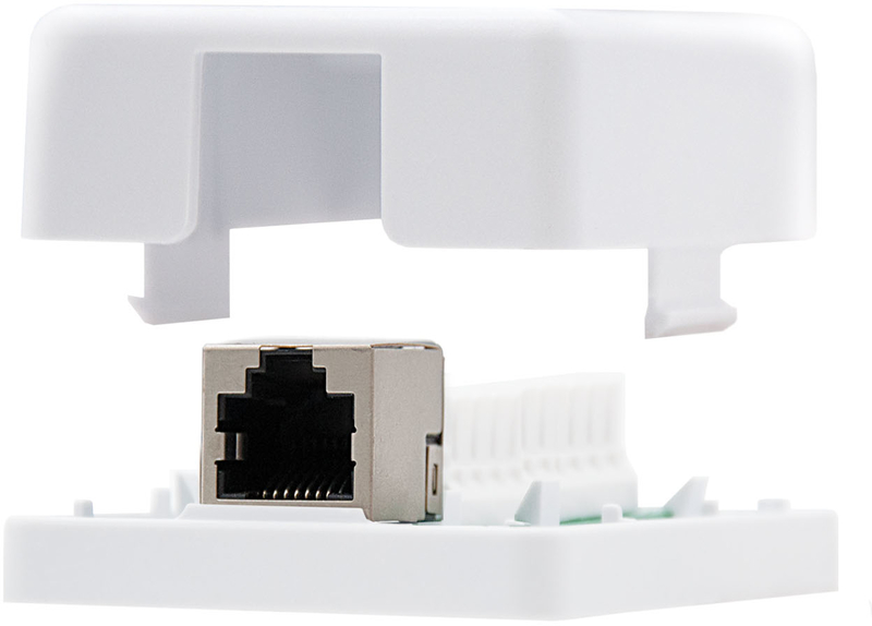 Nanocable - Roseta de superficie RJ45 Cat.6 FTP 1 toma, Blanco