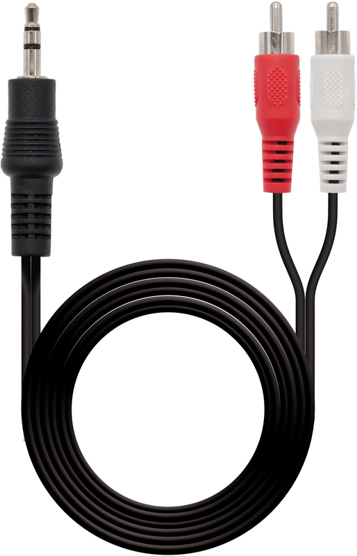 Nanocable - Cable de Audio NanoCable 3.5/M-2xRCA/M 1.5 M