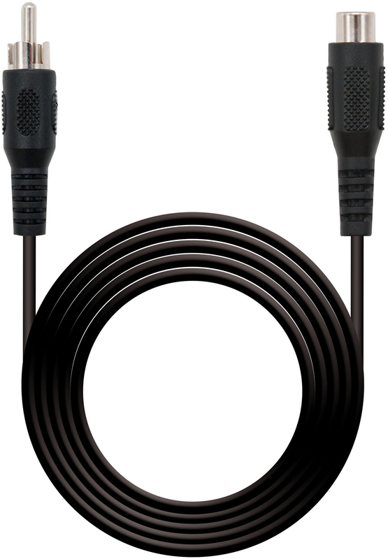 Cable RCA Prolongador NanoCable RCA/M-RCA/F 5M Negro