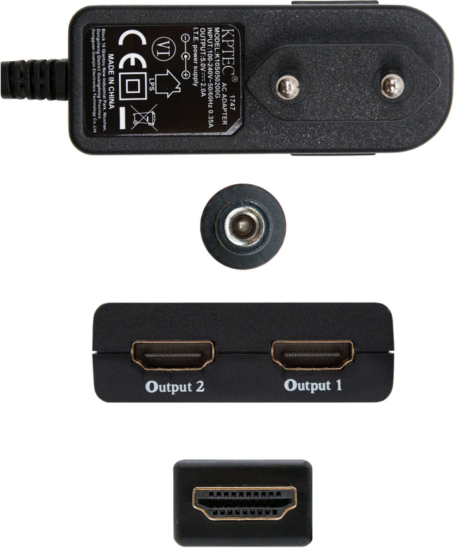 Nanocable - Splitter HDMI NanoCable V1.3 1X2 Com Alim. y Pigtail 50 CM