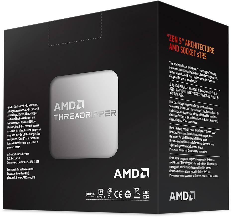 AMD - Procesador AMD Threadripper PRO 9965WX 24-Core (4.2GHz-5.4GHz) 152MB sTR5 TRX50 / WRX90 / Pro 695