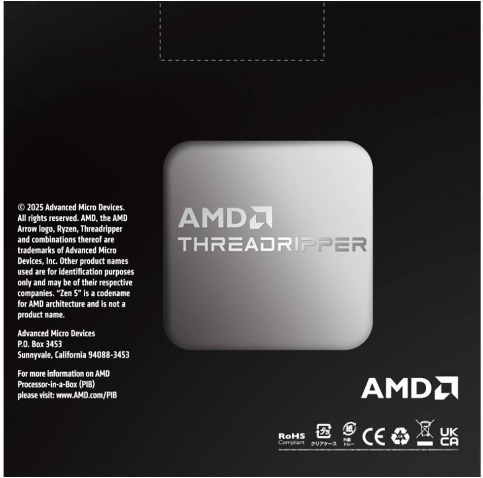 AMD - Procesador AMD Threadripper PRO 9965WX 24-Core (4.2GHz-5.4GHz) 152MB sTR5 TRX50 / WRX90 / Pro 695