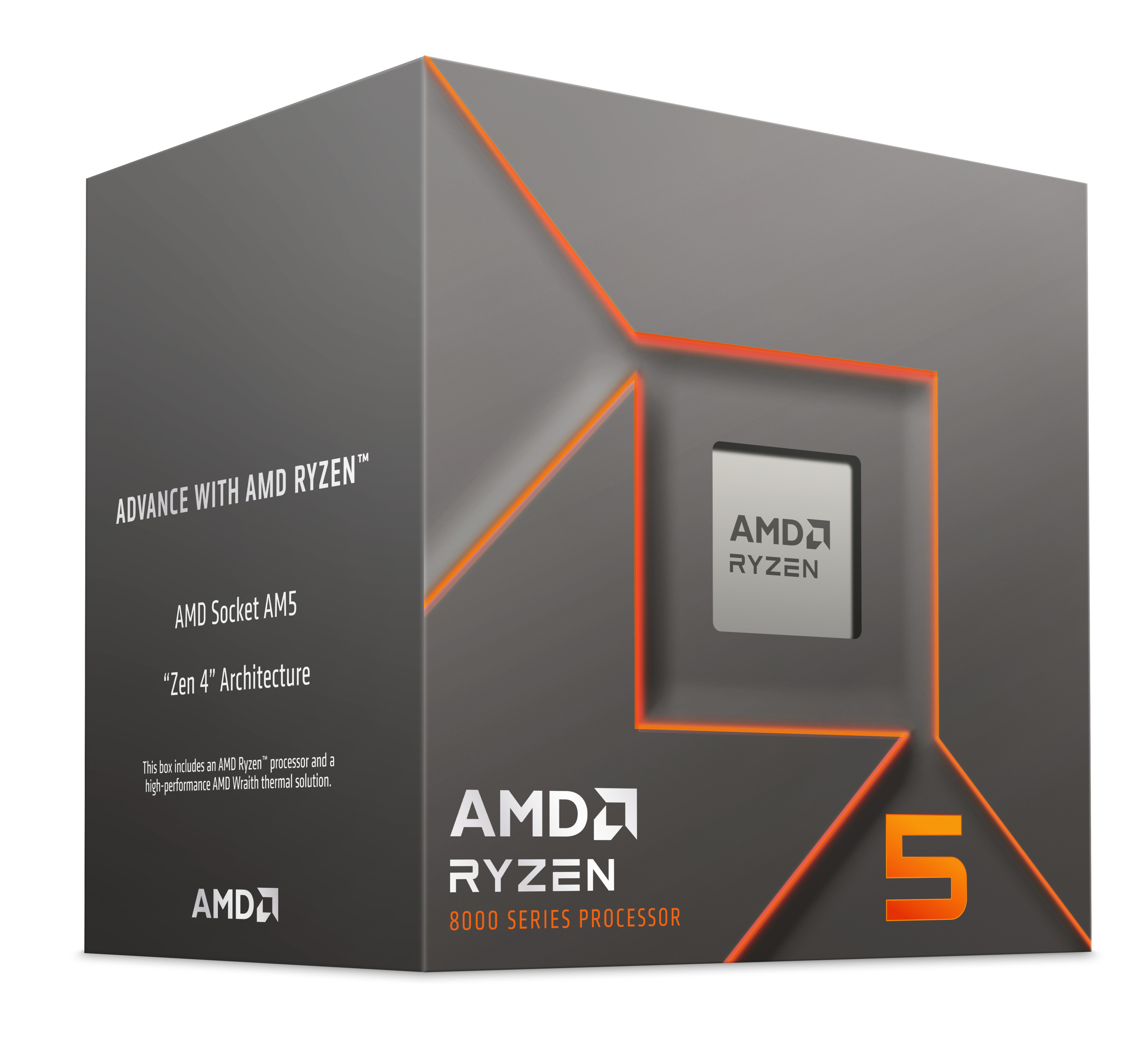 AMD - Procesador AMD Ryzen 5 8400F 6-Core (4.2GHz-4.7GHz) 22MB AM5