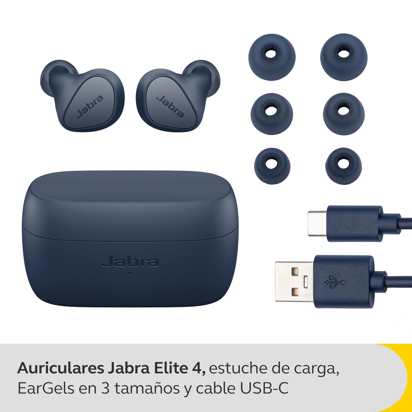 Jabra - Earbuds Jabra Elite 4 Navy