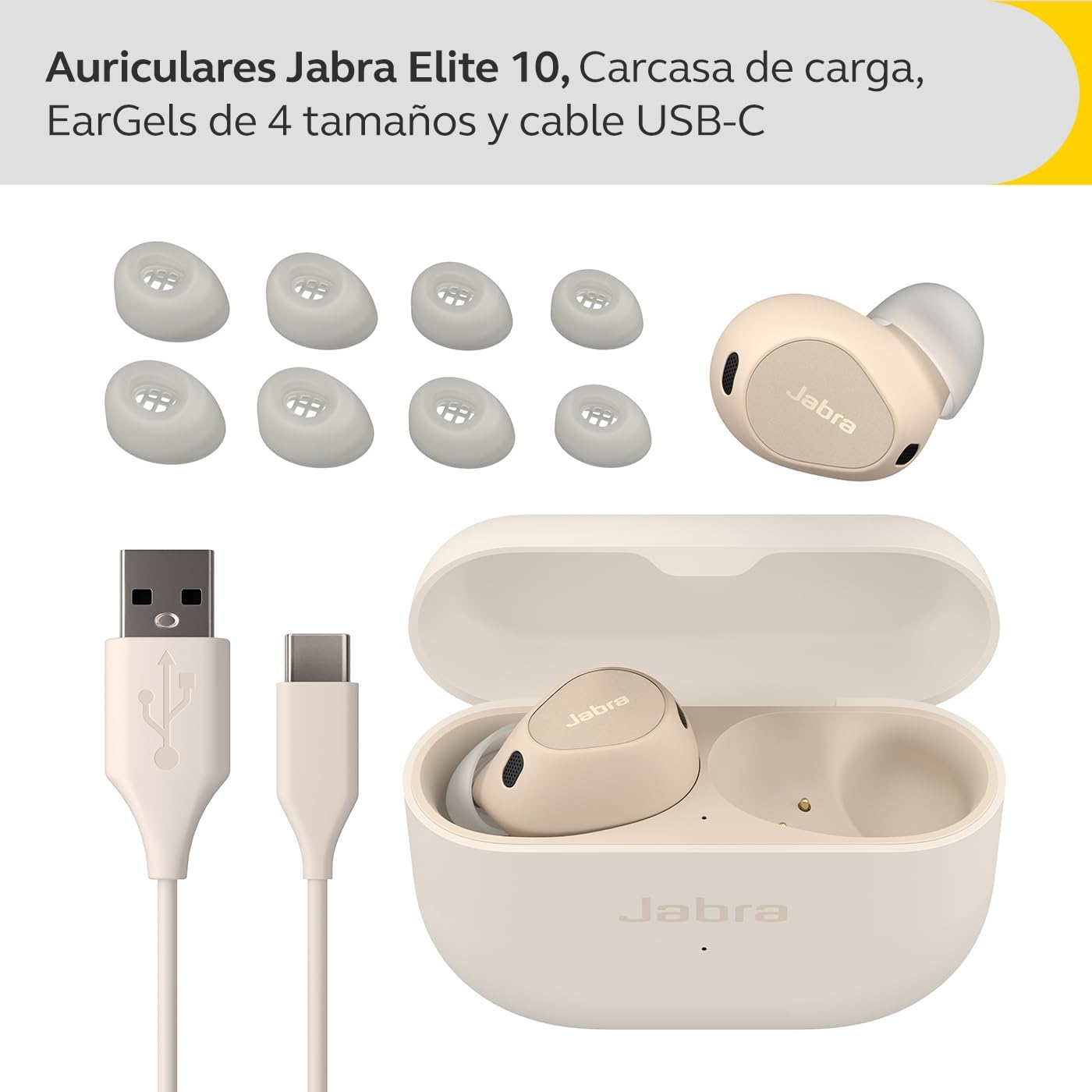 Jabra - Earbuds Jabra Elite 4 Light Beige