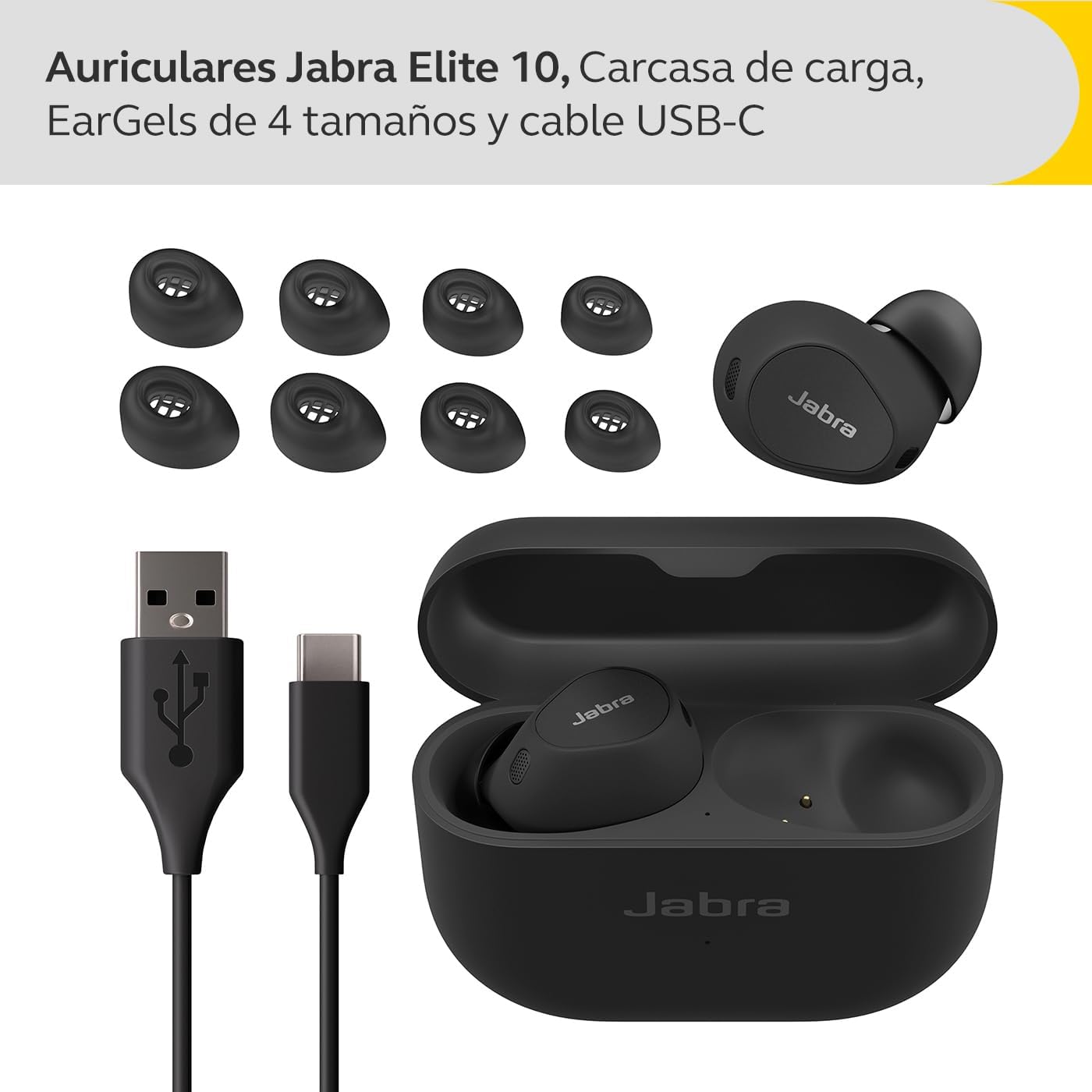 Jabra - Earbuds Jabra Elite 10 Gloss Black