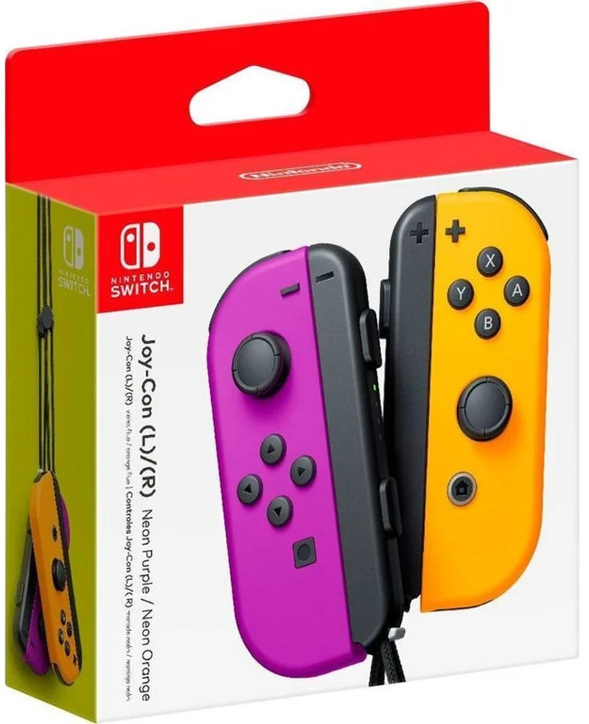 Nintendo - Mando Nintendo Joy-Con (set Izq/Der) Morado Neón / Naranja Neón