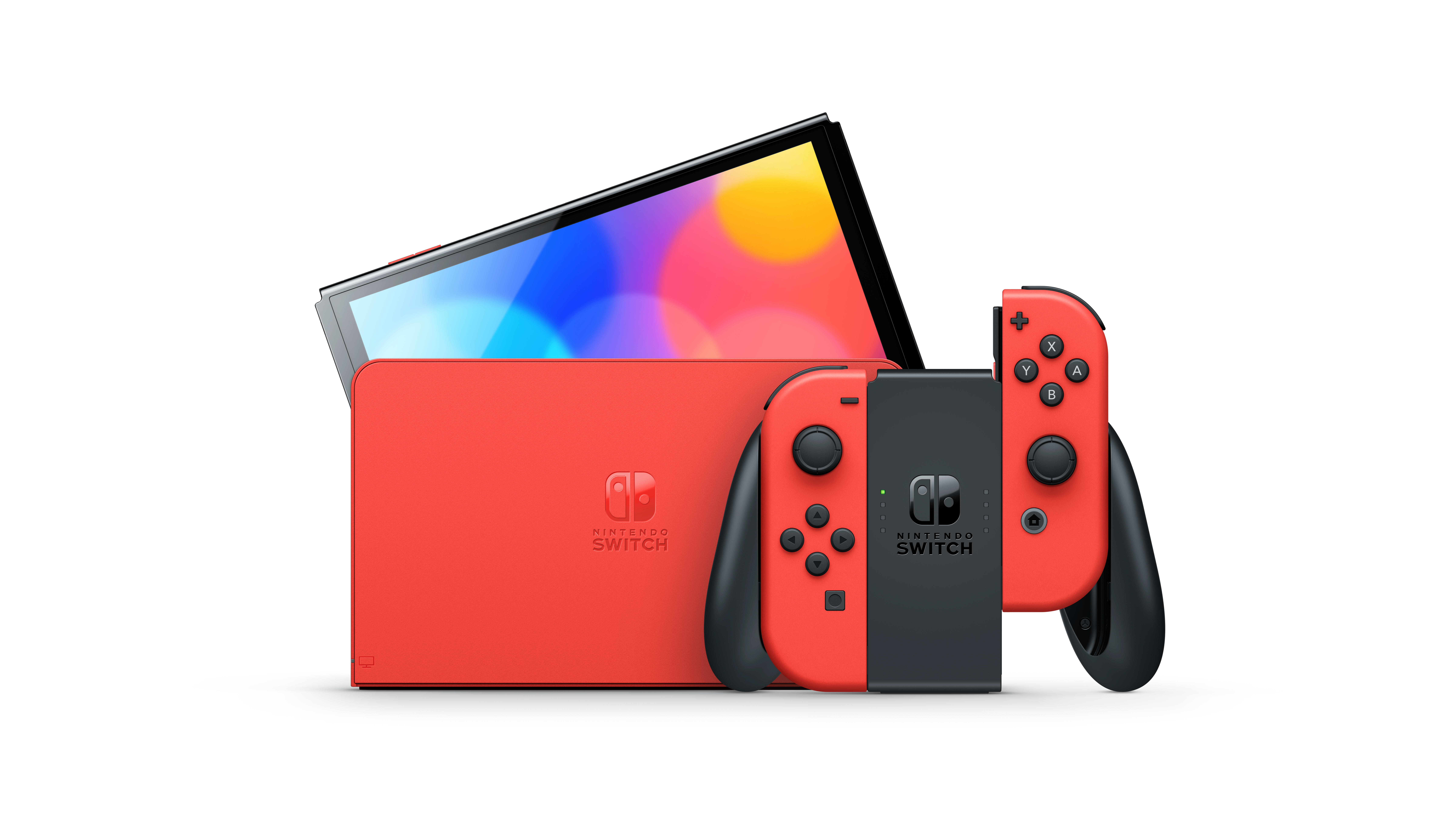 Nintendo - Consola Nintendo Switch OLED Azul Neón / Rojo Neón